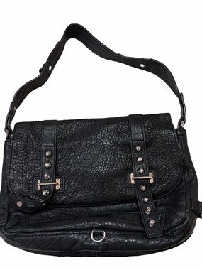 Rebecca Minkoff Black Studded Flap Shoulder Bag